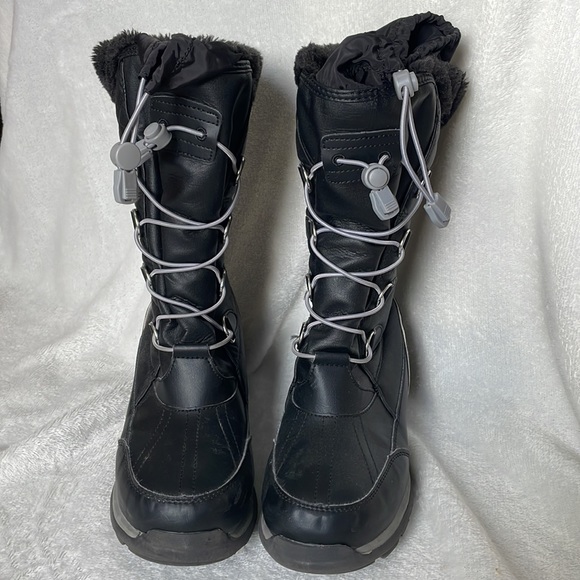 Girls Lands’ End Tall Boots with cinch top, worn twice, size 4. Bundle & Save!! - Picture 2 of 6